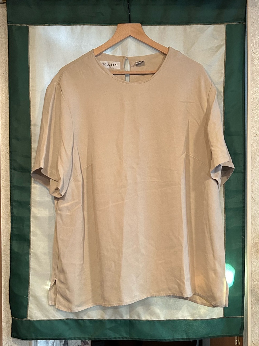 Neutral Beige Short-Sleeve Unisex Shirt